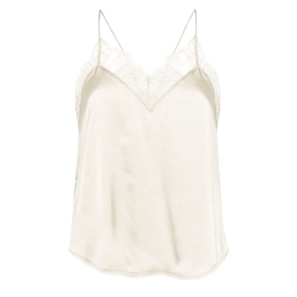 IRO Berwyn Cream Silk and Lace Cami